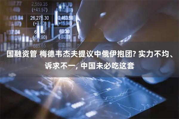 国融资管 梅德韦杰夫提议中俄伊抱团? 实力不均、诉求不一, 中国未必吃这套